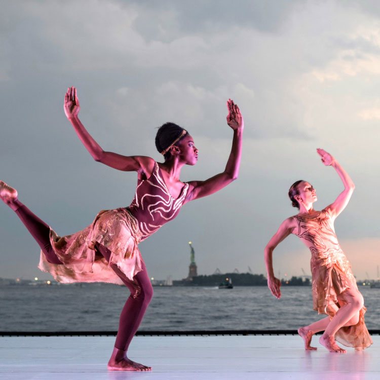 Two Women Dancing on Deck Two Women Dancing on Deck